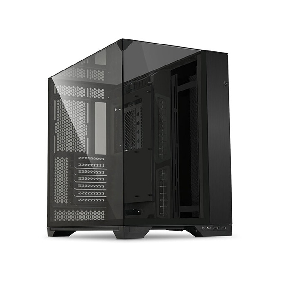 LIAN LI O11 VISION Tempered Glass Mid Tower Gaming Case - Black (Fans Not Included)