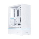 Lian-Li SUP01 Small Tower ATX Case, Stand Up Platform Design, Front GPU Mount, Pre Installed 3 X 120mm PWM & PCIe 4.0 Riser Cables, 3 Side Mesh Panels, Dual ARGB Strip Lights, White | G99.SUP01W.00