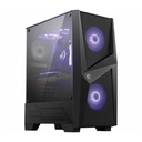MSI MAG FORGE 100R Beyond The Power Vertical Edge Design Front Panel Tempered Glass Side Panel Case with 2 ARGB Fan + 1 Rear Fan