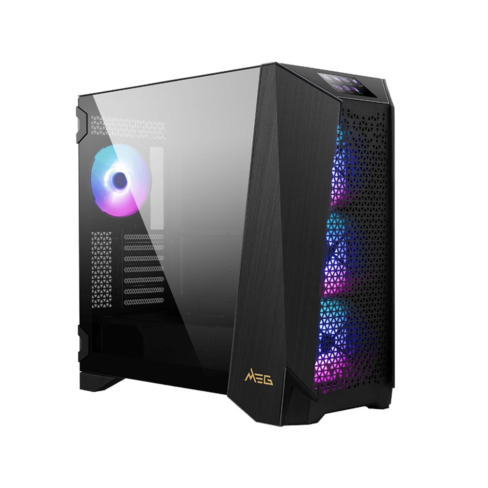 [NS016059] MSI MEG PROSPECT 700R Mid Tower Tempered Glass Side Panel Case With 4 RGB Fans - Black