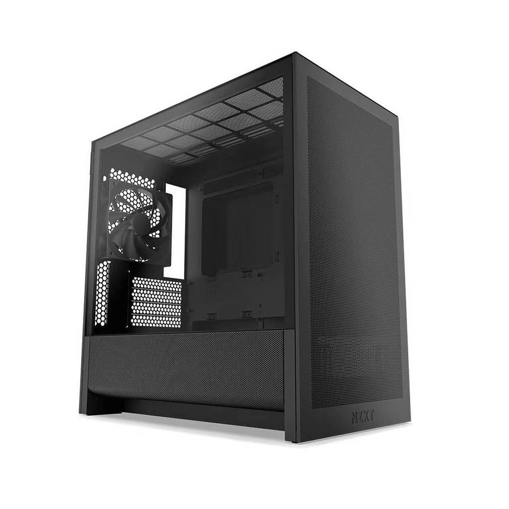 [NS030997] NZXT H3 Flow Micro-ATX Mid-Tower Airflow Left Side Tempered Glass Panel Case-Black