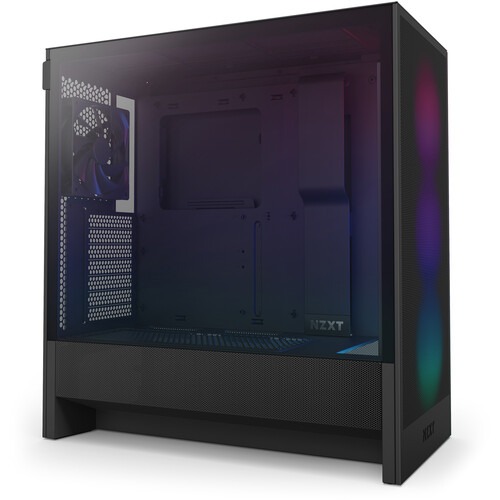 NZXT H5 Flow RGB (2024) Compact Mid-Tower ATX Case With RGB Fans - Black