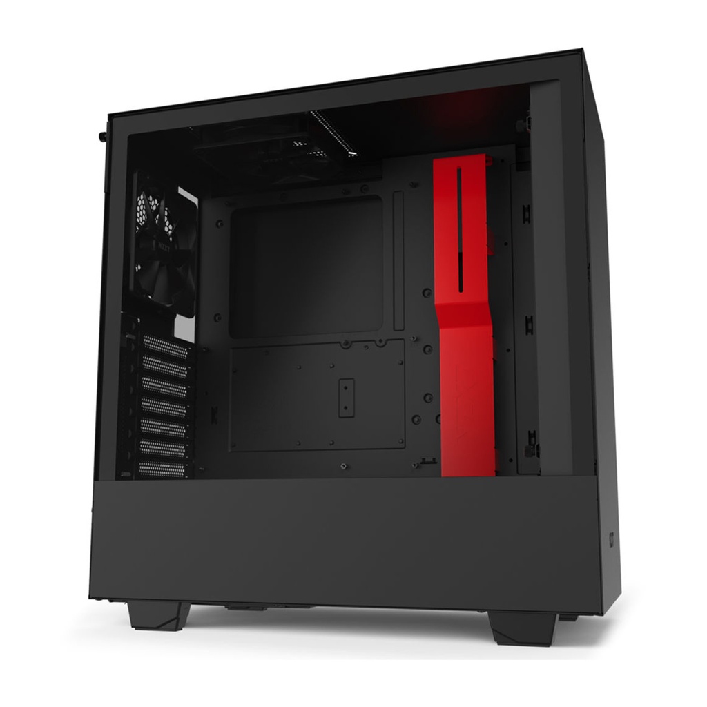 [NS000073] NZXT H510 Compact Mid Tower Tempered Glass Case - Black/Red
