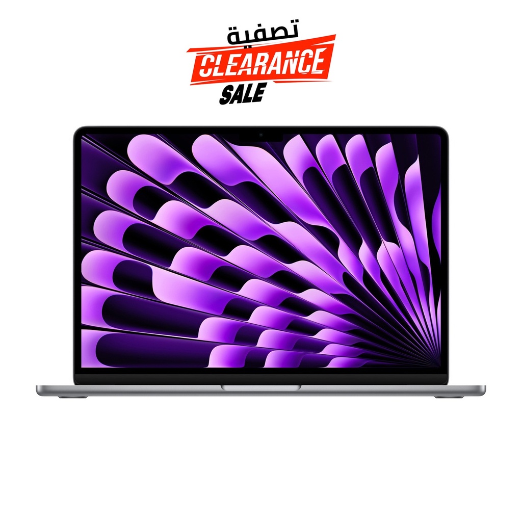 [NS015163] Apple MacBook Air 15" M3 Chip 8-Core CPU 10-Core GPU 8GB RAM 256GB SSD (English/Arabic Keyboard) - Space Gray