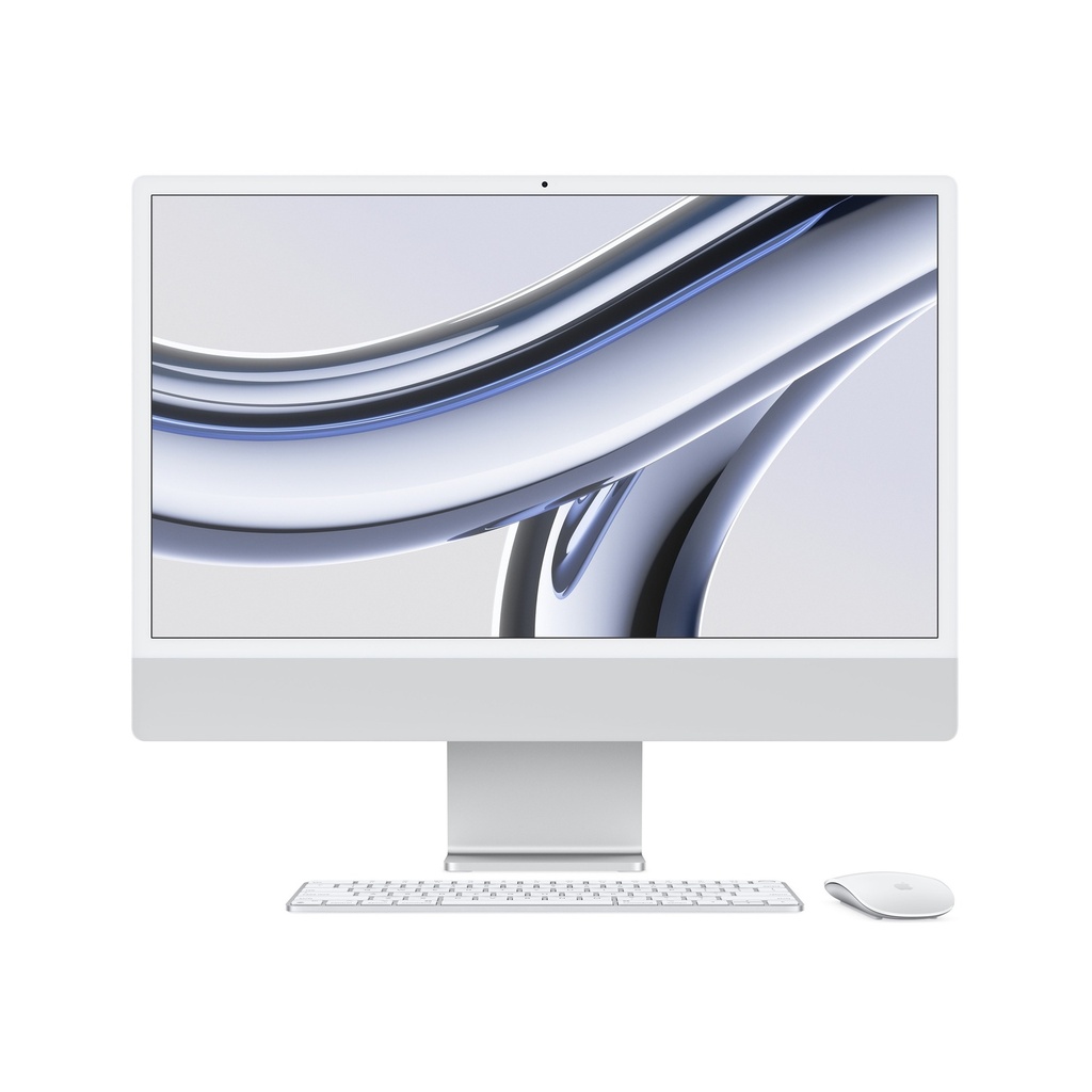 Apple iMac 24" M3 Chip 8-Core CPU 10-Core GPU 24GB RAM 2TB SSD (Eng/Arb KB) - Silver