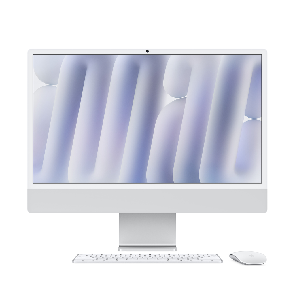 Apple iMac 24" M4 Nano-Texture Glass 10-Core CPU 10-Core GPU 32GB RAM 1TB SSD (Eng/Arb KB) - Silver