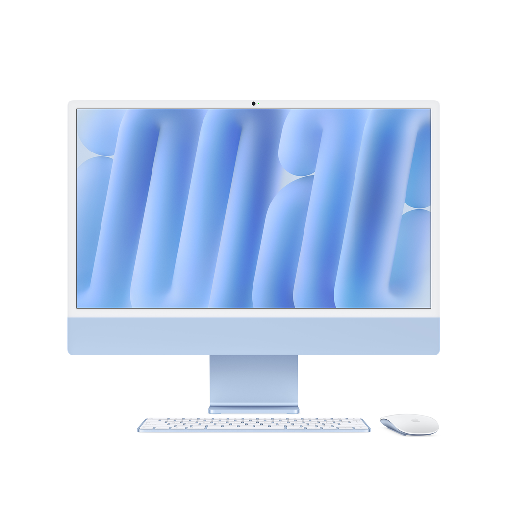 [NS026922] Apple iMac 24" M4 With Standard Glass 8-Core CPU 8-Core GPU 16GB RAM 256GB SSD (English Keyboard) - Blue