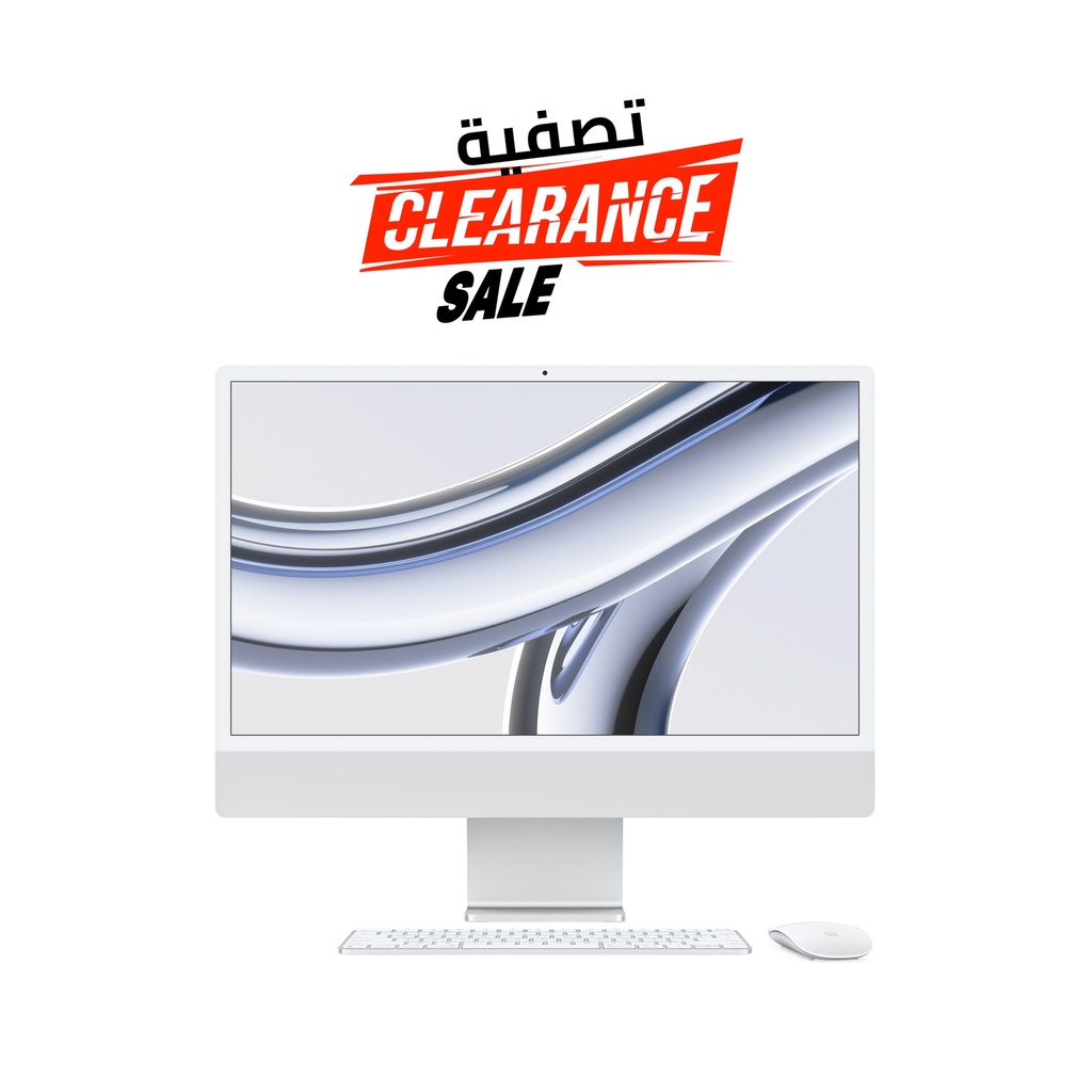 Apple iMac 24" M3 8-Core CPU 10-Core GPU 16GB RAM 512GB SSD (Eng/Arb KB) -Silver