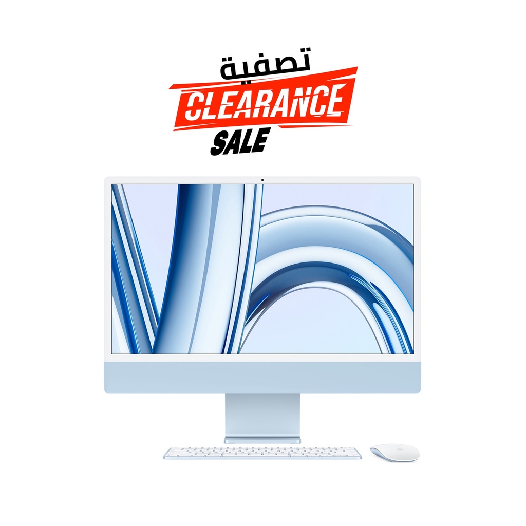 Apple iMac 24" M3 8-Core CPU 10-Core GPU 24GB RAM 512GB SSD (Eng/Arb KB) - Blue