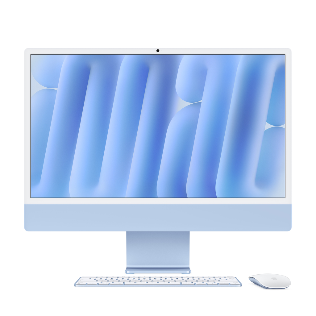 Apple iMac 24" M4 With Standard Glass 10-Core CPU 10-Core GPU 16GB RAM 256GB SSD (English Keyboard) - Blue