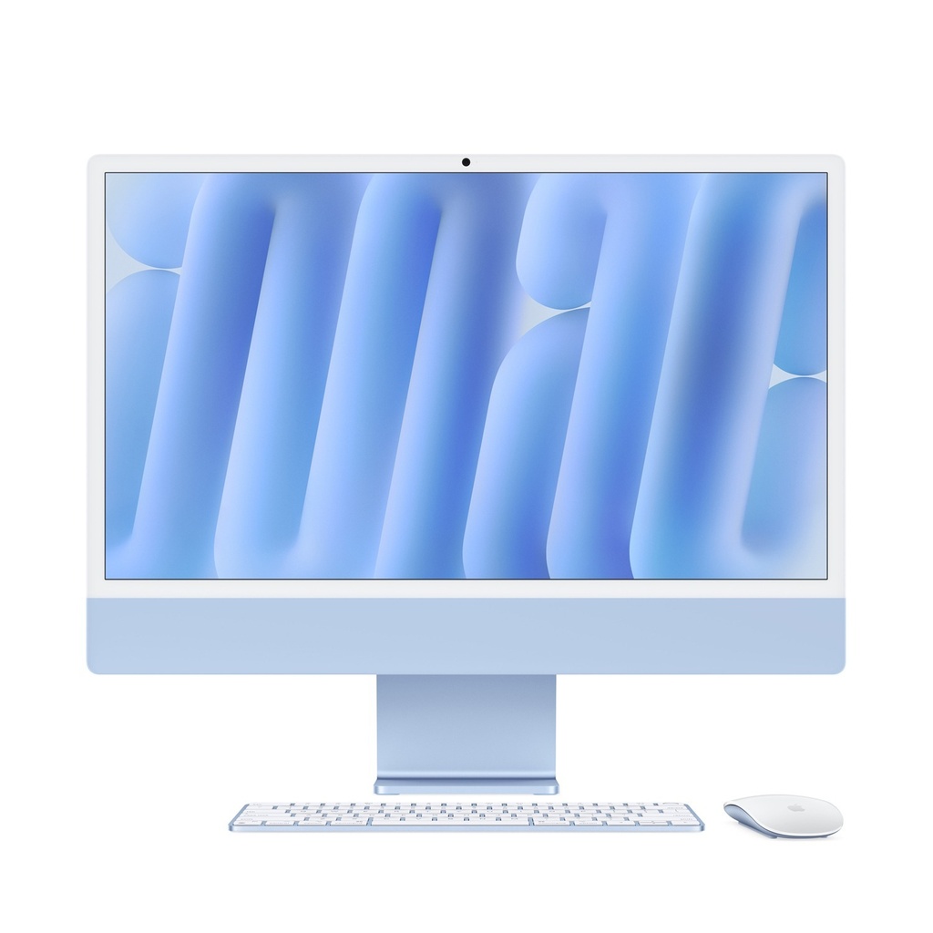Apple iMac M4 Chip, 10-Core CPU, 10-Core GPU, 32GB Unified Memory, 1TB SSD Storage, 24’’ Nano-Texture Glass Retina display, Magic Mouse & Magic Keyboard (Eng/Arb), Blue | Z1K5001T0