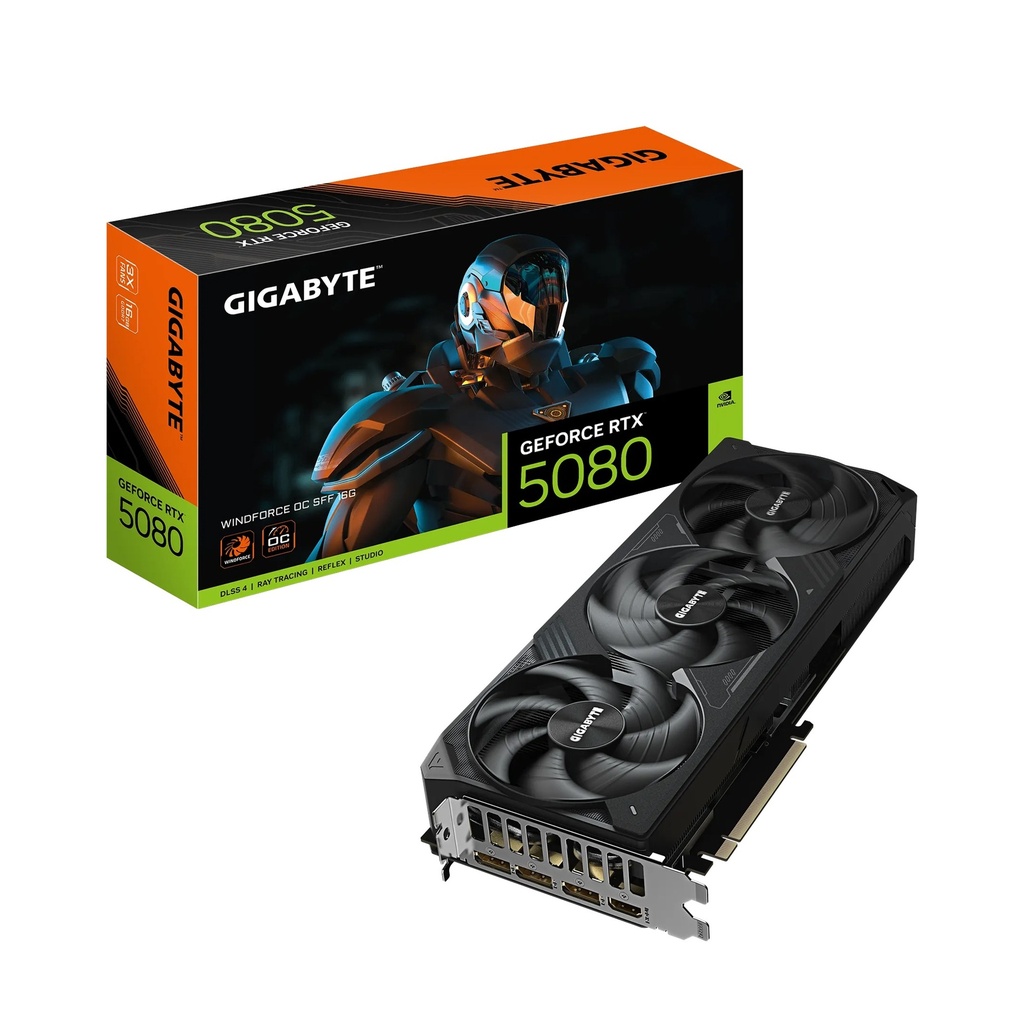 [NS033279] Gigabyte GeForce RTX­­ 5080 WindForce OC Edition SFF 16GB GDDR7 Graphics Card
