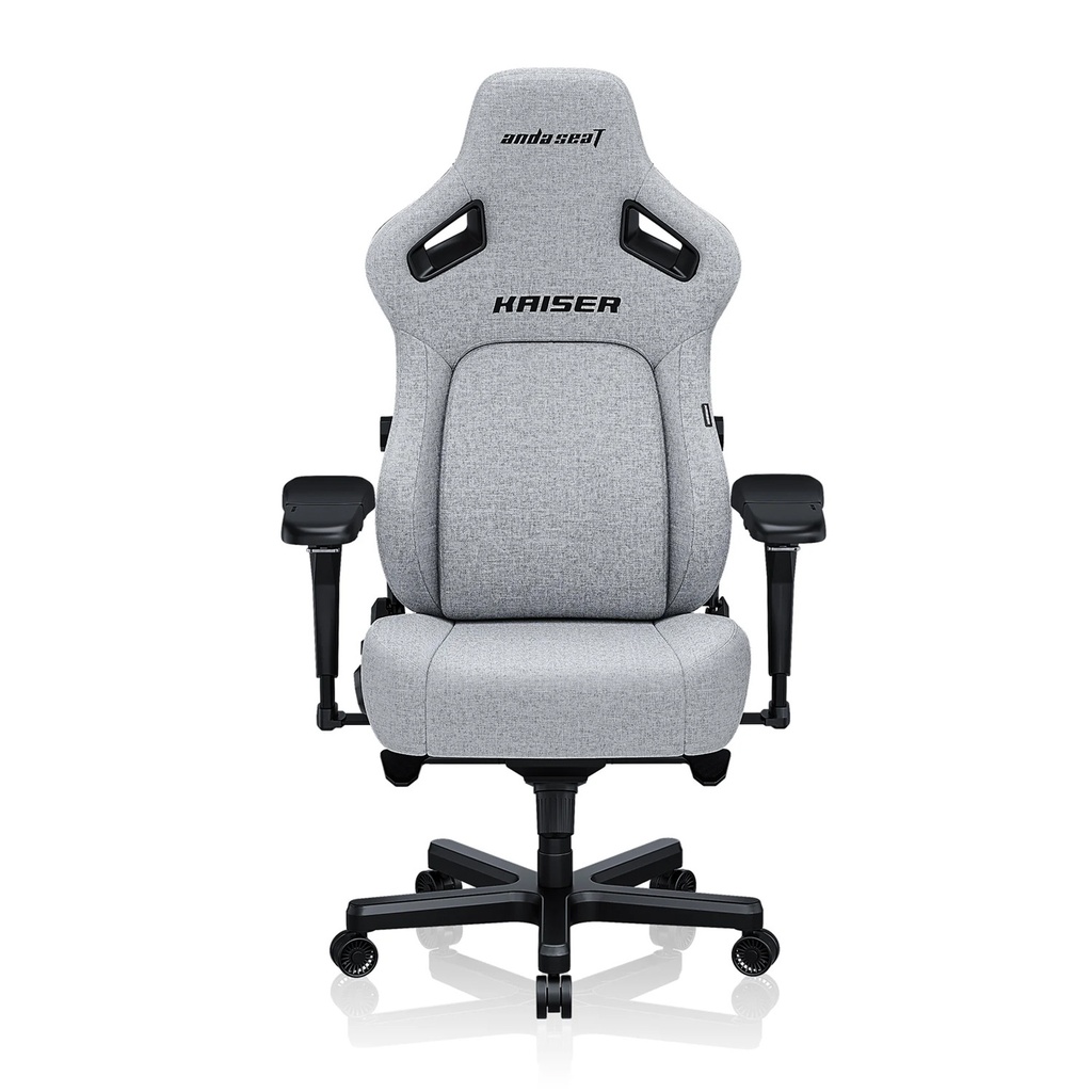 [NS027587] Anda Seat Kaiser 4 XL Gaming Chair EverSoft Linen Fabric, High-Density Cold-Cure Foam, Fully Adjustable 5D Armrests, Magnetic Head Pillow - Ash Grey
