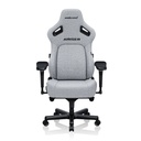 Anda Seat Kaiser 4 XL Gaming Chair EverSoft Linen Fabric, High-Density Cold-Cure Foam, Fully Adjustable 5D Armrests, Magnetic Head Pillow - Ash Grey