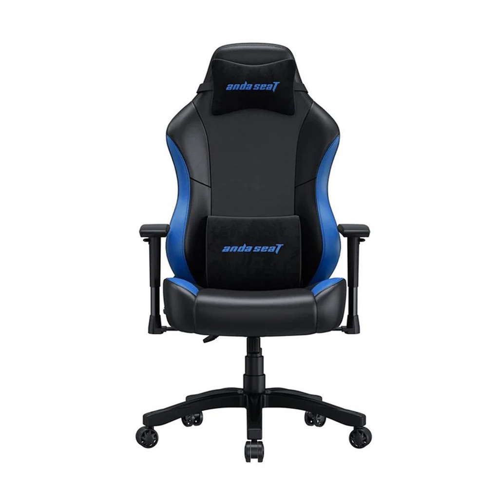 Anda Seat Luna Gaming Chair PVC Leather ‎Head Cushion, Chair, Lumbar Support - Black/Blue