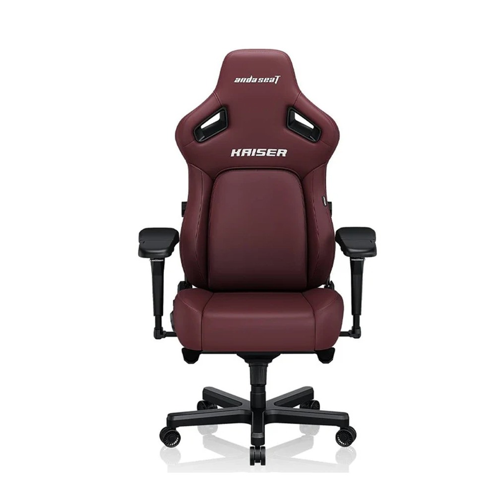[NS030323] Andaseat Kaiser 4 Large Gaming Chair, Premium PVC Leather, High Density Foam, Memory Foam Head Pillow, Adjustable Armrests - Maroon