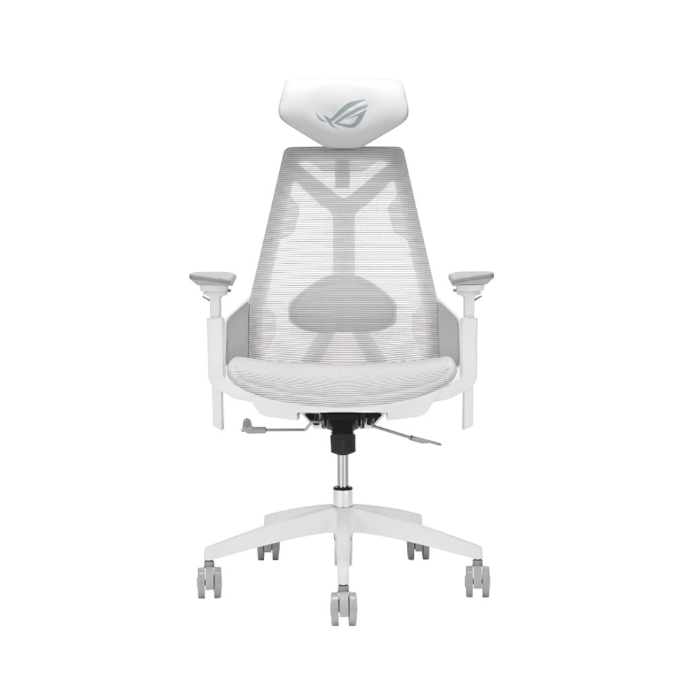 [NS031216] Asus SL400C ROG Destrier Core Ergo Gaming Chair – Futuristic Cyborg Design, Adjustable, Breathable, Durable - White | 90GC01P0-MSG060