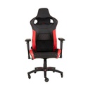 Corsair T1 Race Gaming Chair with PU Leather, 4D Adjustable Armrest, PU Caster Wheels - Black/Red