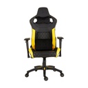 Corsair T1 Race Gaming Chair with PU Leather, 4D Adjustable Armrest, PU Caster Wheels - Black/Yellow