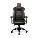 Cougar Armor Evo PVC Leather Gaming Chair Integrated 4-way Lumbar Support Magnetic Neck Pillow Foam 4D Adjustable Armrest Black/Orange