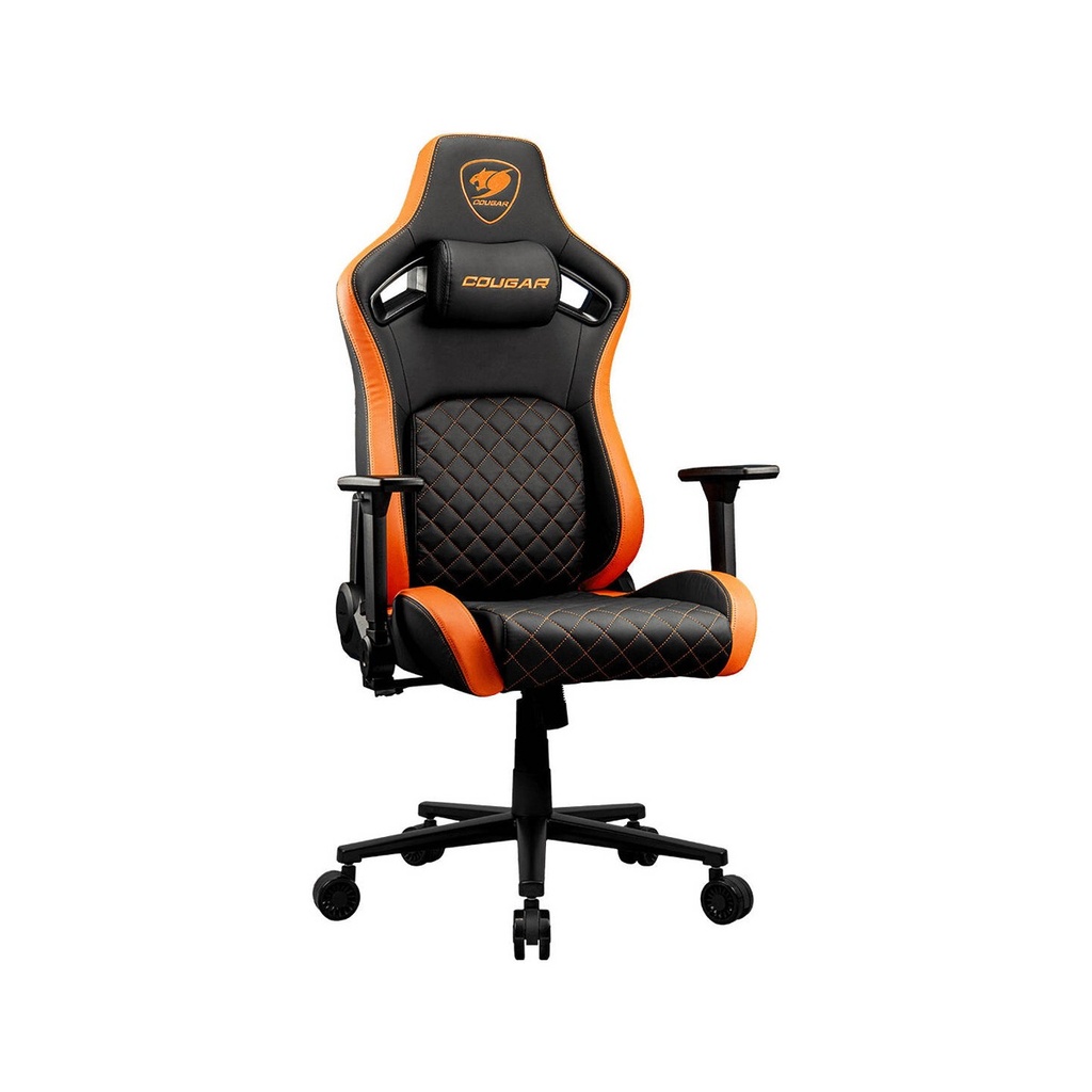 Cougar Defensor Gaming Chair, Hyper-Dura Surface, PushBack Advanced Lumbar Support, 4D Folding Armrests, 155° Reclining, Piston Lift Height Adjustment, Class 4 Gas Lift, Black | 3MDFLORB.0001