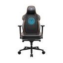 COUGAR NxSys Aero Gaming Chair with Integrated RGB Fan & Premium PVC Leather, Adjustable 3D Armrests, Elastomeric Mesh, Durable Steel Frame, 3" Wheels, 160kg Max Weight - Black-Orange | 3MARPORB.0001