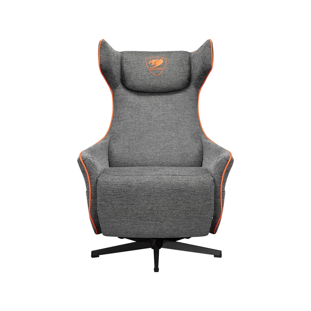 [NS029507] Cougar Sofa Magus Grey Armrests tilt proportionally Ergonomic backrest Contoured Headrest Reduces Neck Strain - Grey/Orange