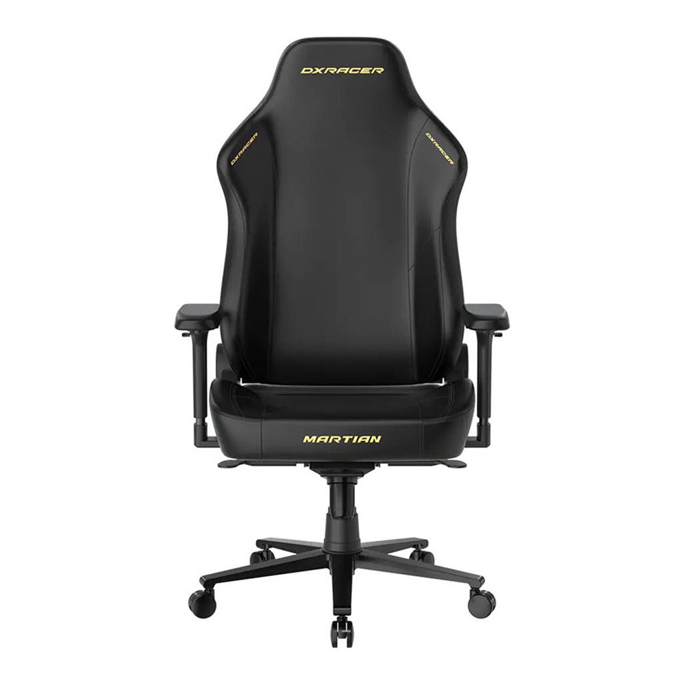 DXRacer Martian Large Series Gaming Chair, 4D Armrests, Integrated Lumbar 90° ~135°Back Recline Support Steel Frame, Hydraulics-Black/Yellow
