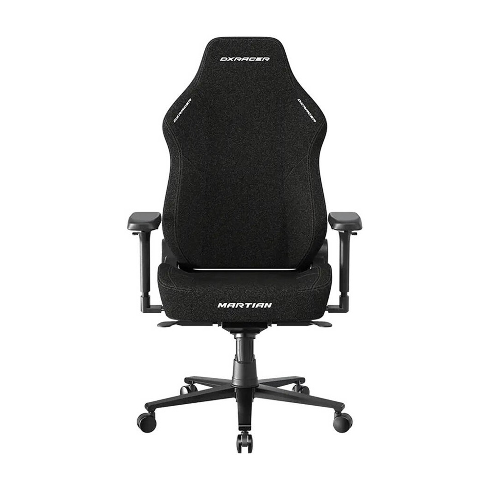DXRacer MARTIAN Series Electric Adjustable Backrest Large (Fabric) Gaming Chair, 4D Armrests, Integrated Lumbar 90° ~ 135° Back Recline Support - Black