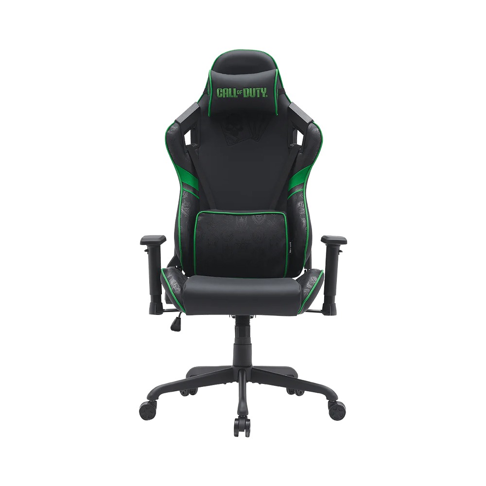 GameOn Call Of Duty Skull Snake Edition PVC+PU Material, Adjustable 4D Armrest, 90-180 Degree Angle Adjuster - Green/Black