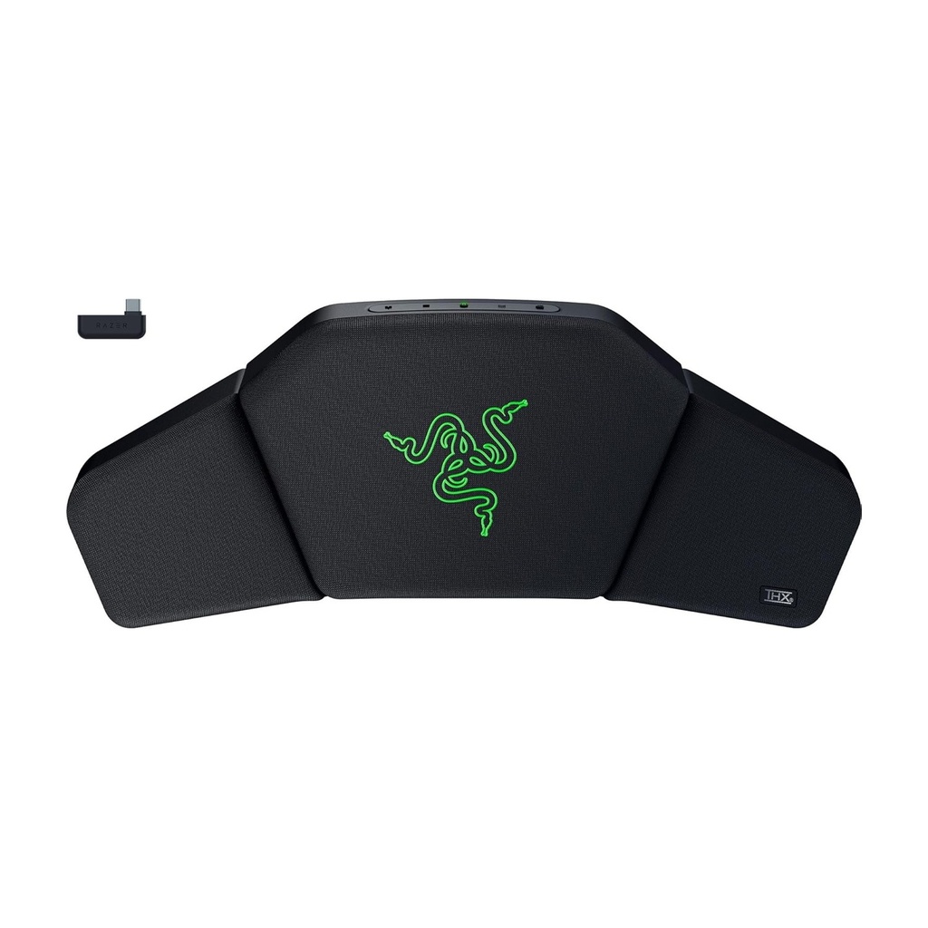 [NS031443] Razer Clio Wireless Speaker Head Cushion: THX Spatial Audio Enabled, Integrated Near Field Dual Speakers, Multiple Audio Setups, Two 43 mm Full Range Drivers + Aluminum Cone, Bluetooth & USB-C, Black | RC81-04350101-R3U1