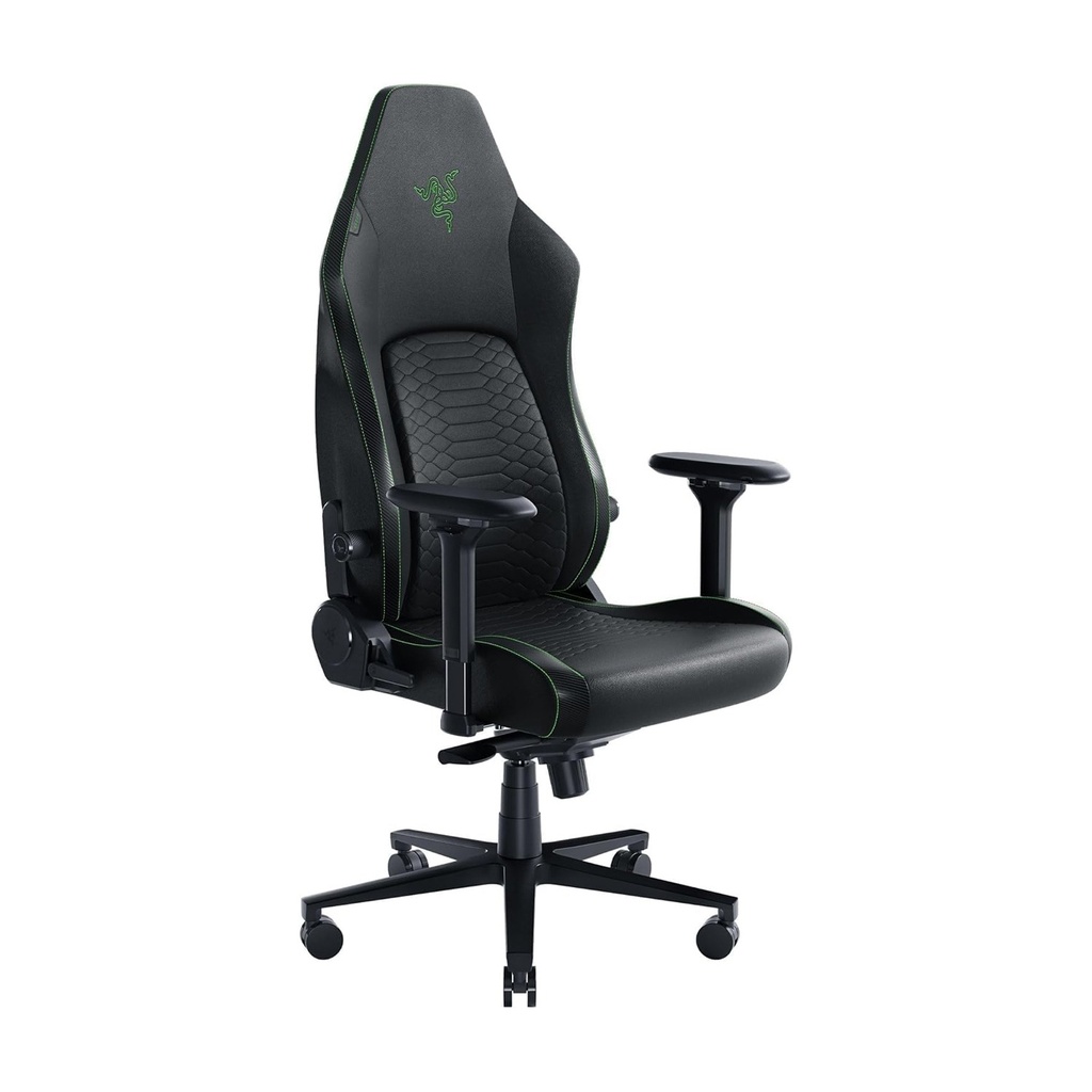 [NS014728] Razer Iskur V2 Gaming Chair with Adaptive Lumbar Support, Fully Adjustable lumbar Curve High Density Foam Cushions 4D Armrests - Black / Green
