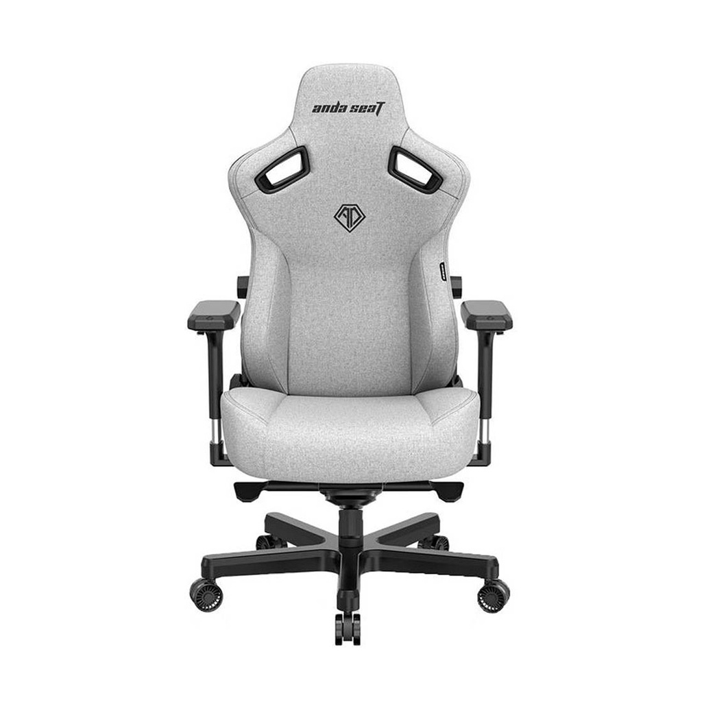 [NS016171] Anda Seat Kaiser 3 L Premium PVC Leather,High Density Foam, Adjustable Height Tilt Angle,Memory Foam Head Pillow - Ash Grey