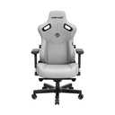 Anda Seat Kaiser 3 XL Premium PVC Leather,High Density Foam, Adjustable Height Tilt Angle,Memory Foam Head Pillow - Ash Grey