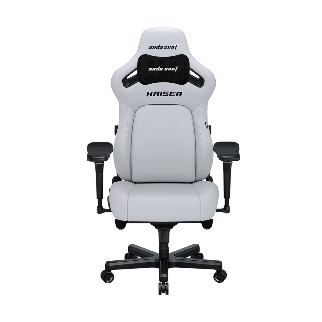 Anda Seat Kaiser 4 XL Classic PVC Leather High-Density Foam For Durability 5D Adjustable Armrests And Magnetic Head Pillow - White