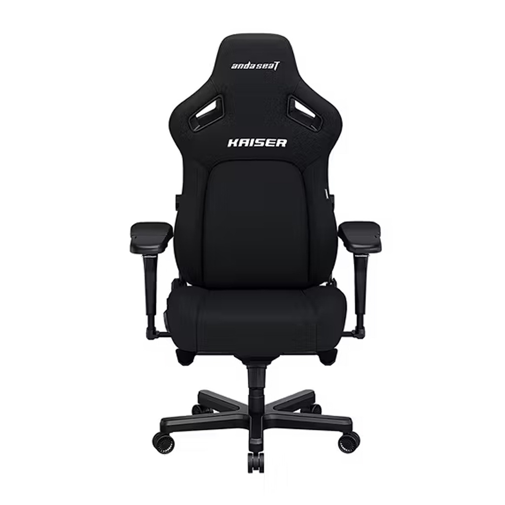 [NS027580] Anda Seat Kaiser-4 Large Gaming Chair EverSoft Linen Fabric Surface Material High-Density Cold-Cure Foam, 5D Armrest - Carbon Black
