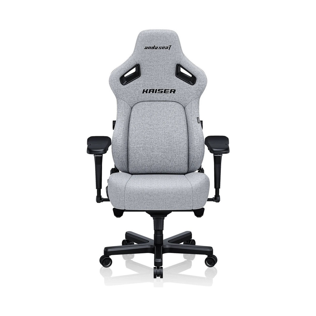 [NS030057] Anda Seat Kaiser-4 XL Gaming Chair EverSoft Linen Fabric Surface Material High-Density Cold-Cure Foam, 5D Armrest - Ash Grey