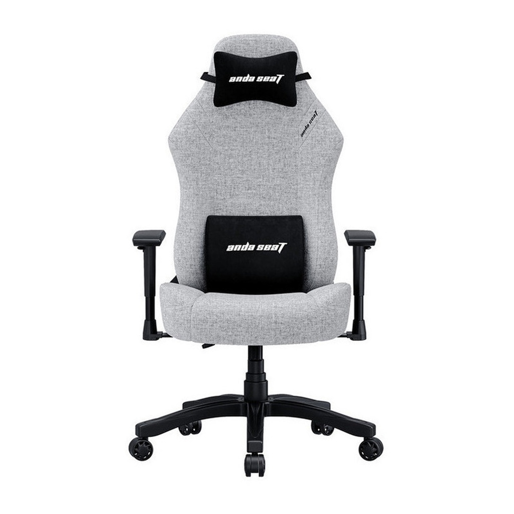 Anda Seat Luna Gaming Chair Fabric Armrest 2D, Size lumbar pillow, small headrest Pillow - Grey