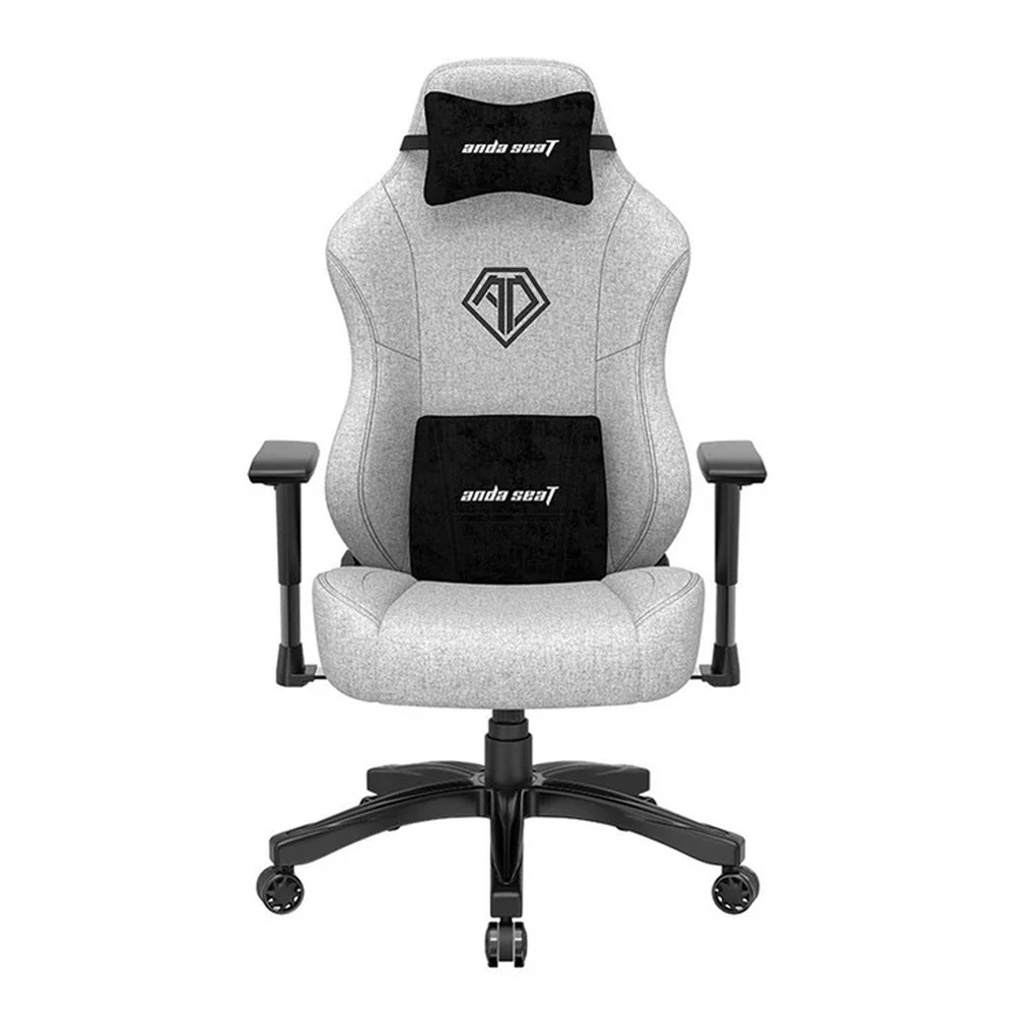 [NS016185] Anda Seat Phantom 3 Premium PVC Leather,Soft Head and Lumbar Pillows,Wide High-density Foam Seat - Grey