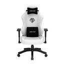 Anda Seat PHANTOM 3 PVC Leather Headrest, Lumbar Support, Up to 160° Recline, Class-4 Gas Piston - Cloudy White