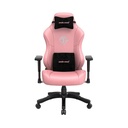 Anda Seat PHANTOM 3 PVC Leather Headrest, Lumbar Support, Up to 160° Recline, Class-4 Gas Piston - Creamy Pink
