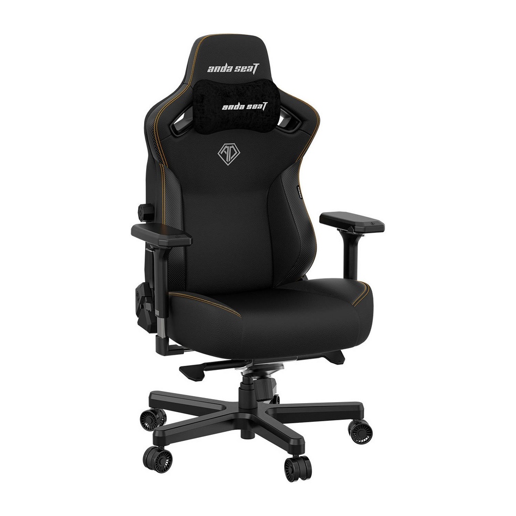 [AD12YDC-XL-01-B-PV/C] AndaSeat Kaiser 3 Series Premium Ergonomic Gaming Chair,Premium PVC Leather, XL Enlarged,Heavy Duty Aluminum Wheel Base-Elegant Black