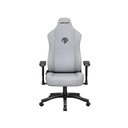 AndaSeat Novis XL Gaming Chair Linen Fabric, Integrated Lumbar Support, 1D Adjustable Armrests - Ash Gray