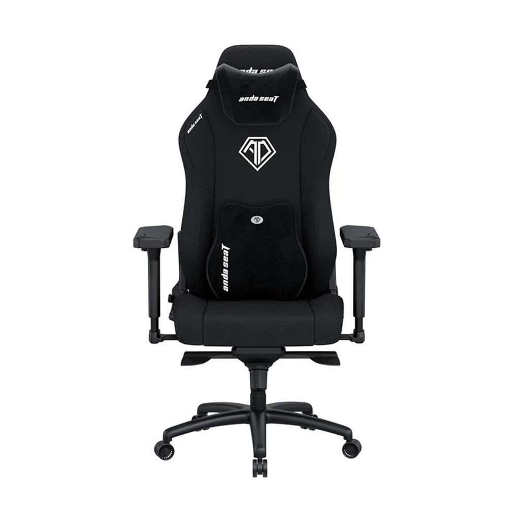 AndaSeat Phantom 3 XL Gaming Chair Fabric, Cushion & Neck Pillow, 4D Adjustable Armrests - Black