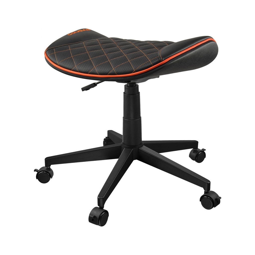 [NS029499] Cougar Crosser PVC Synthetic Leather The Ribbed Seat Provides Ergonomic Comfort & Support Top-Gun Mechanism Black/Orange