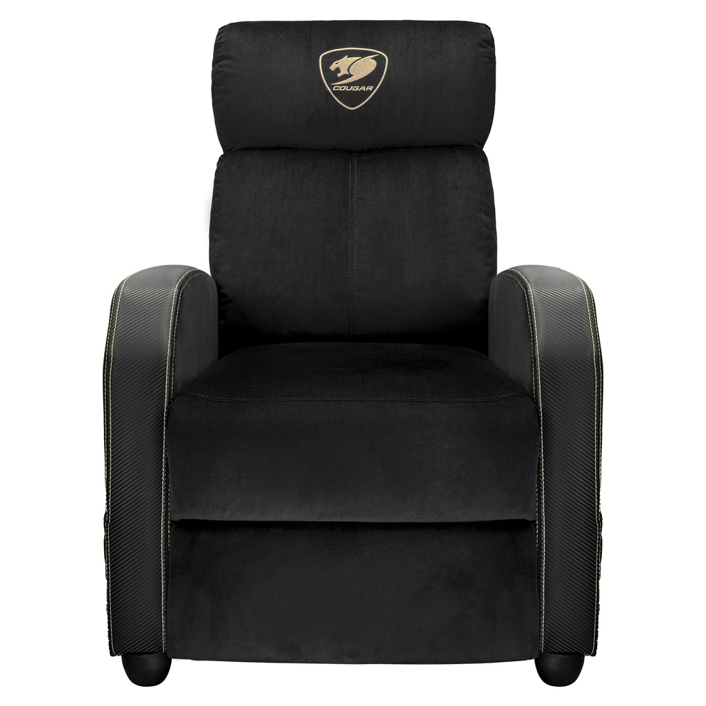 Cougar Ranger Elite Velvet Fabric,High-Density Thicker Foam,Adjustment For Backrest, Headrest For Comfort,Side Storage Pocket - Gold