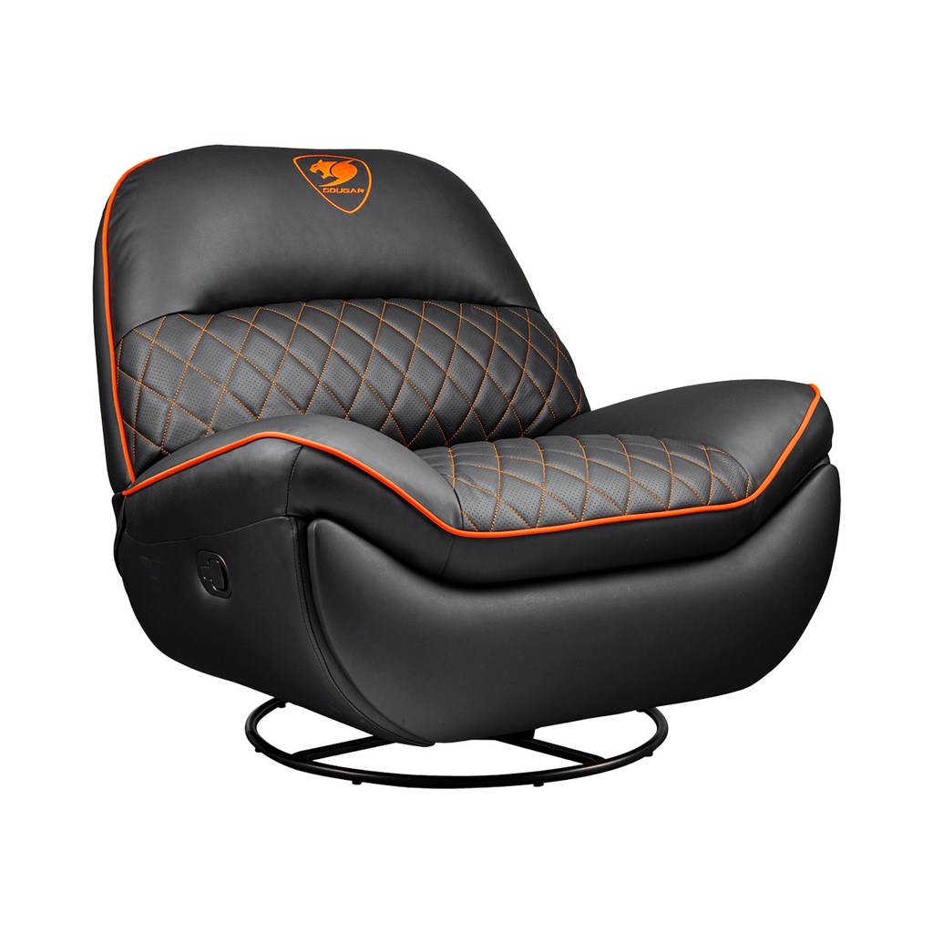 [NS029505] Cougar Sofa OverLord PVC Leatherette Foldable footrest, Specialized Padding - Black