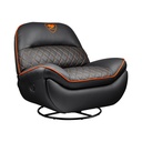 Cougar Sofa OverLord PVC Leatherette Foldable footrest, Specialized Padding - Black