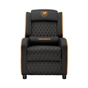 Cougar Sofa Range One HeadRest And Lumbar Pillow Side Storage Pocket - Black/Orange
