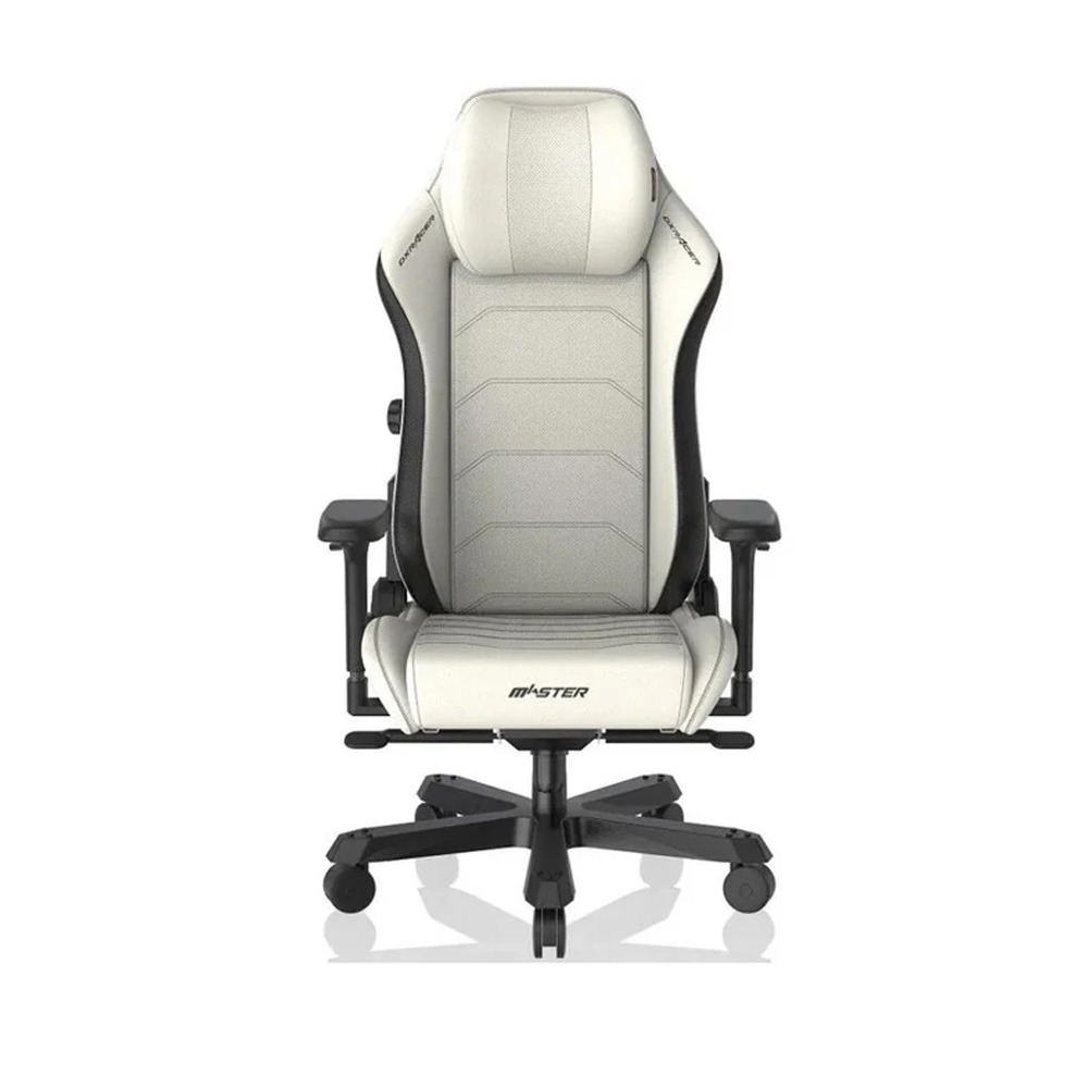 DXRacer Master XL 4D Integrated Lumbar Support Height Adjustable Headrest 4D Armrest Multi-functional Tilt Mechanism - White/Black